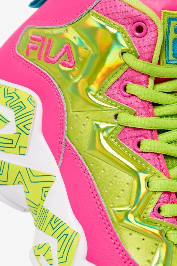 Fila Big Kids\'s Mb טיול לילה ורוד/ליים פונץ\'/לבן