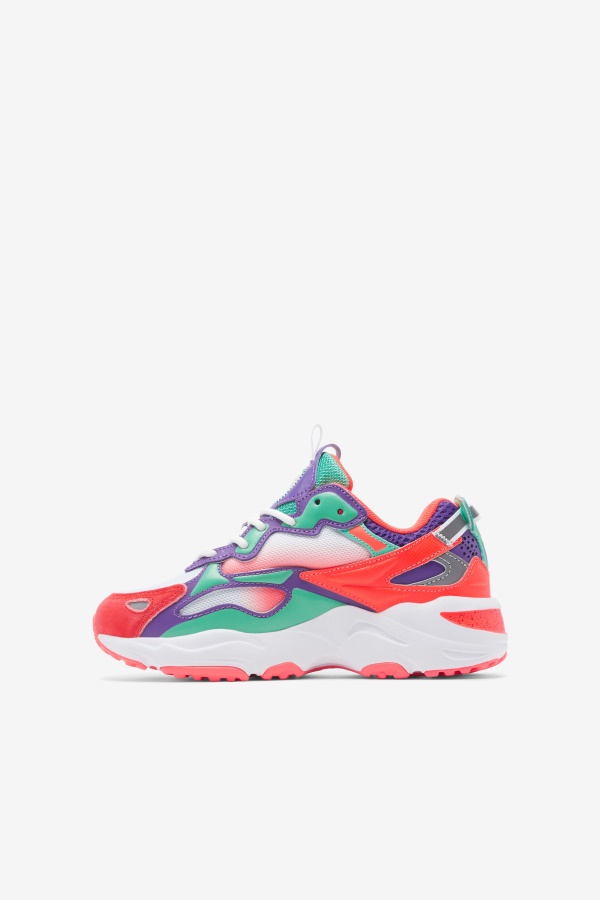 Fila Little Children\'s Ray Tracer Apex לבן/אלמוג לוהט/סגול