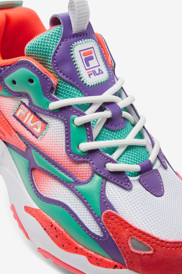 Fila Little Children\'s Ray Tracer Apex לבן/אלמוג לוהט/סגול