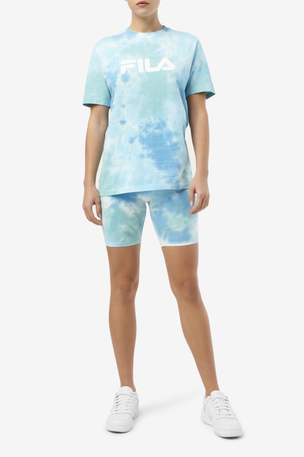 אופני Fila Taima Tie Dye קצר לבן/שפלש/כל/לאטיגו ביי