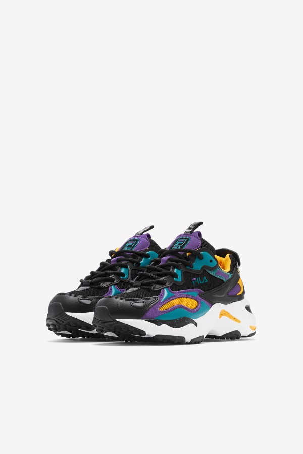 שחור/סגול/לבן ילדים קטנים Ray Tracer Apex Fila