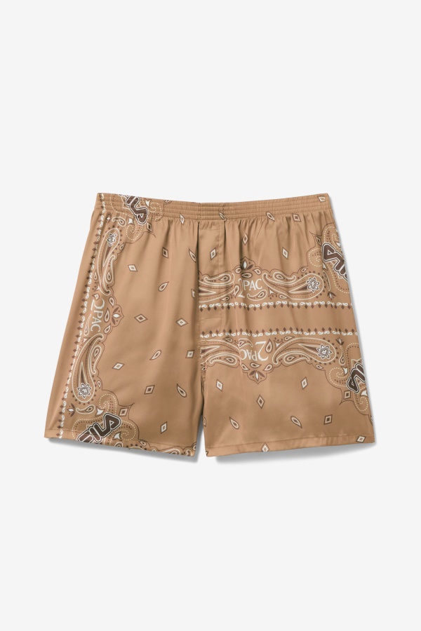 Boxer Fila TBK הדפסים בנדנה 2pac חום/לבן