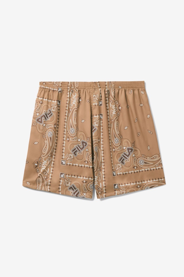 Boxer Fila TBK הדפסים בנדנה 2pac חום/לבן