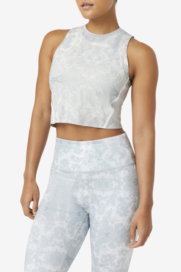 Fila Highrise/white Uplift Crop Top Athletic