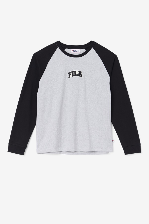 Chet Raglan Tee Fila אפור בהיר חוואר/שחור