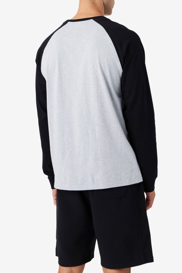 Chet Raglan Tee Fila אפור בהיר חוואר/שחור
