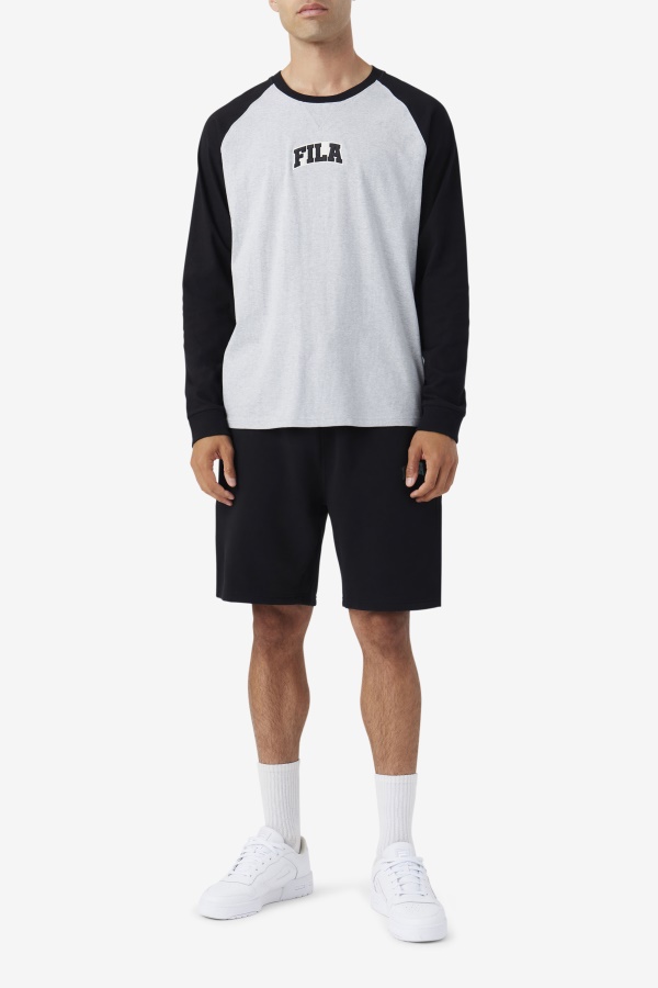 Chet Raglan Tee Fila אפור בהיר חוואר/שחור