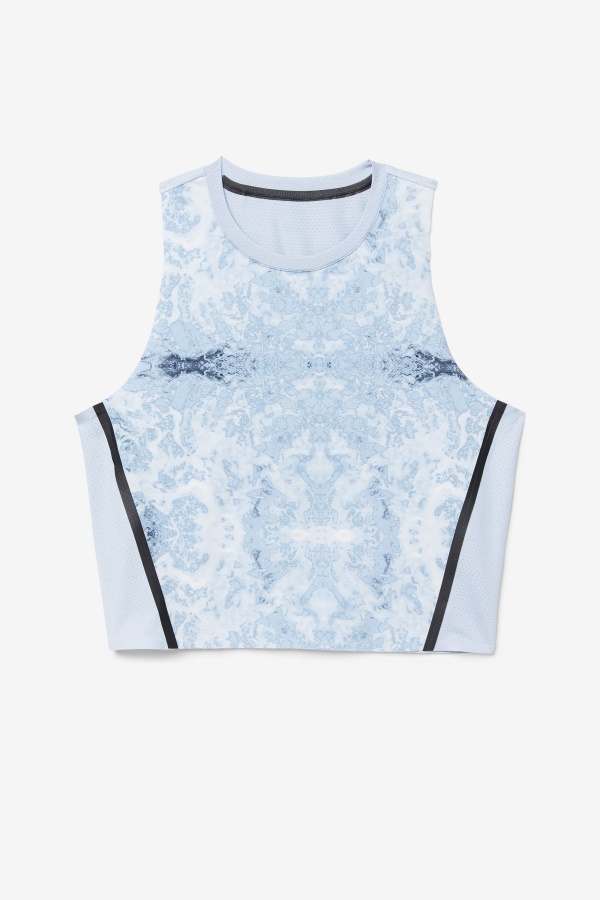 Eilou Athletic Crop Top כחול/פליסה שחור
