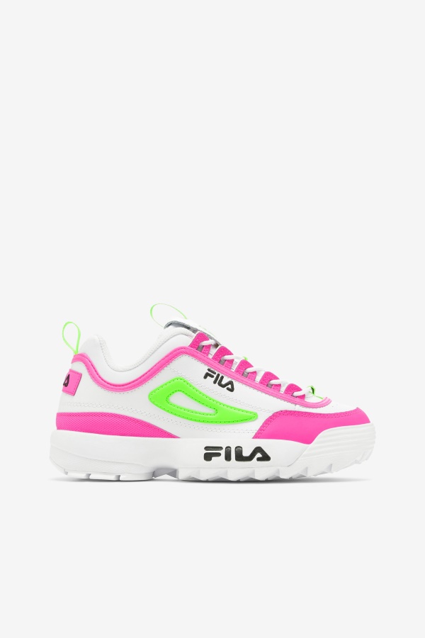 לבן/ורוד/ירוק Fila Disruptor Women's 2 פרימיום