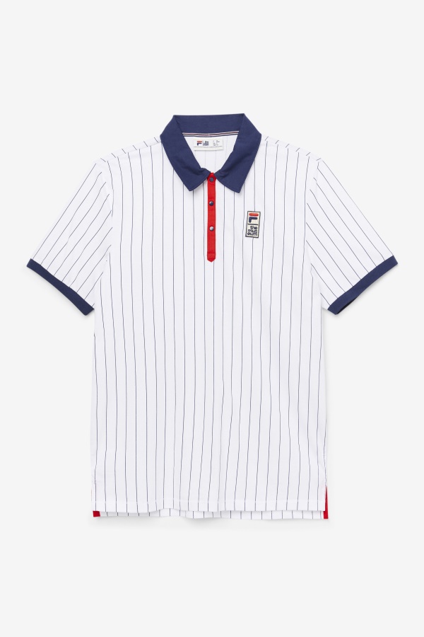 Fila White/peacoat/red Fila X The Museum Bb1 Polo