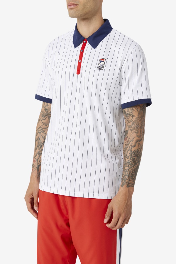 Fila White/peacoat/red Fila X The Museum Bb1 Polo