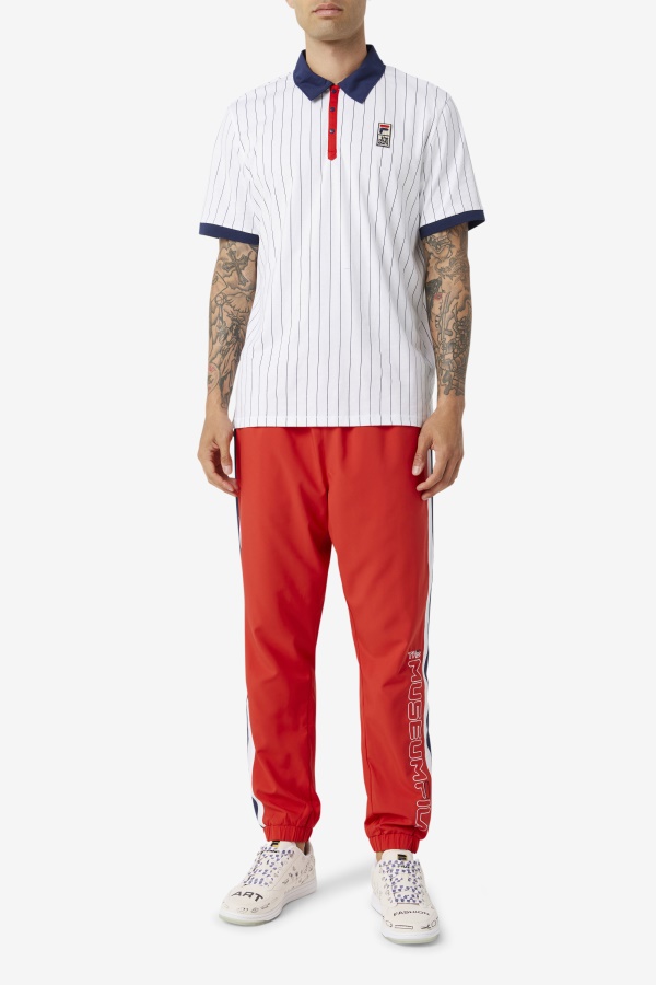 Fila White/peacoat/red Fila X The Museum Bb1 Polo