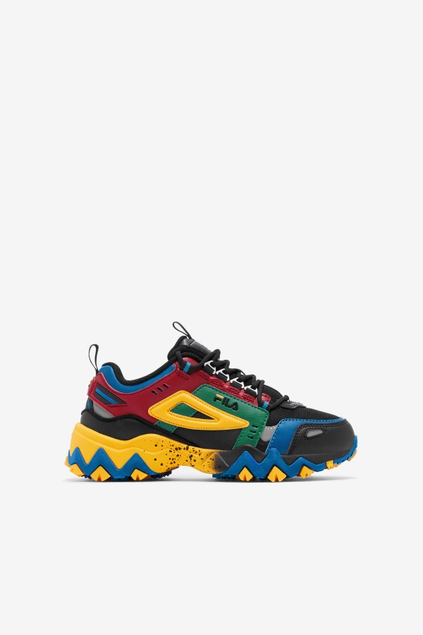 שחור/ריו אדום/אימפריאל כחול Fila Little Children's Oaktmont Tr