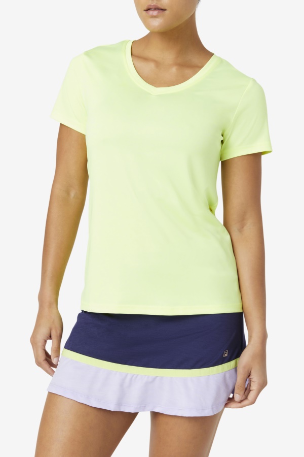 צווארון V משיי של Fila Yellowheather Pickleball