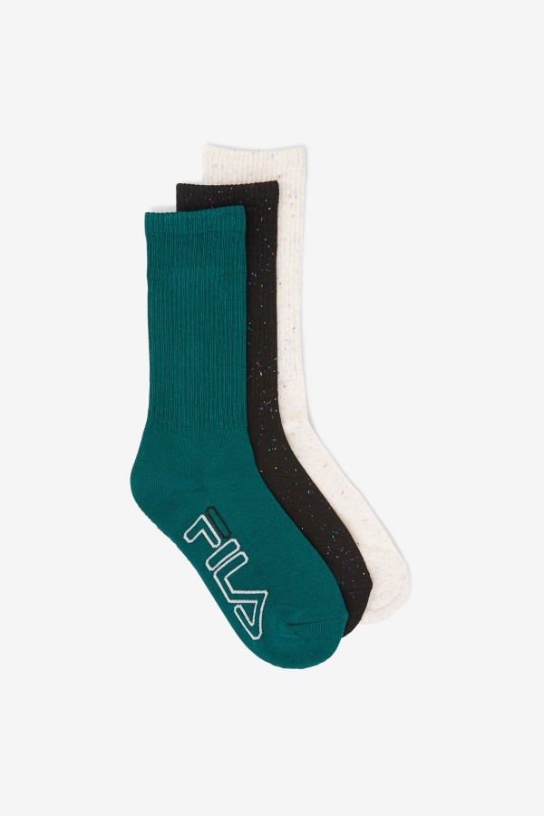 גרב צוות 3-pack לנשים שחור Fila