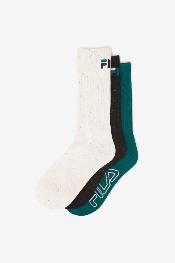 גרב צוות 3-pack לנשים שחור Fila