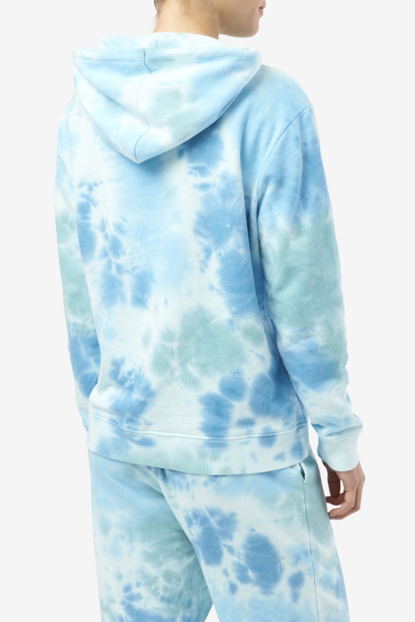 לבן/שפלש/הכל/לאטיגו ביי Aerolynn Tie Dye Hoodie Fila