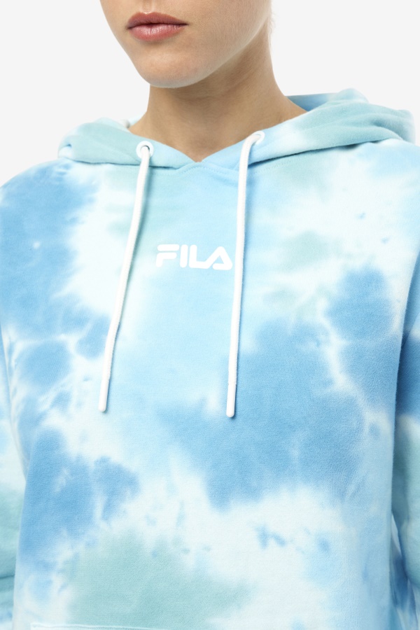 לבן/שפלש/הכל/לאטיגו ביי Aerolynn Tie Dye Hoodie Fila