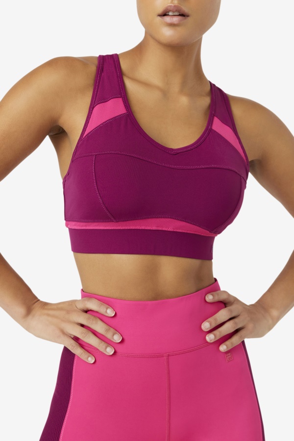 חזיית ספורט Mprpl/ppck Fila Uplift Racerback
