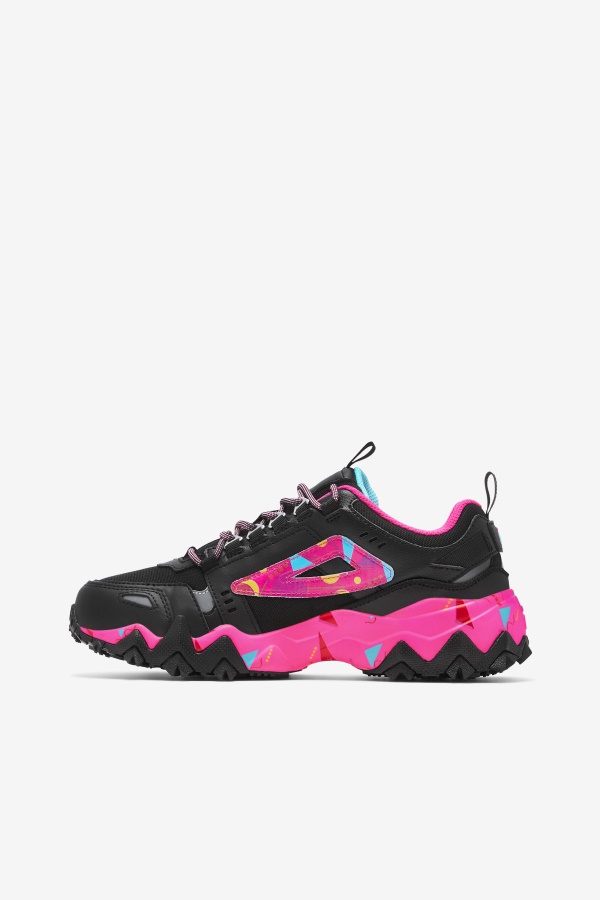 Fila נשים Oakmont Tr שחור/ורוד Glo/bluefish