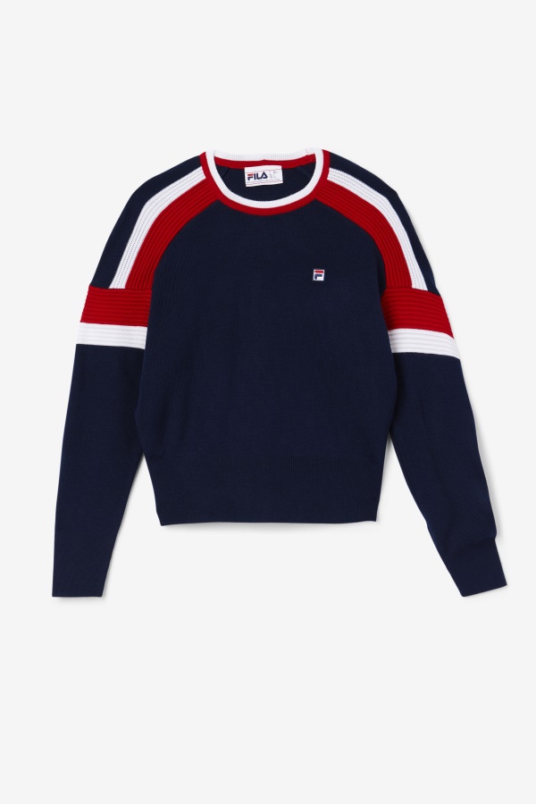 Frankie Knit Crew Fila נייבי/אדום/לבן