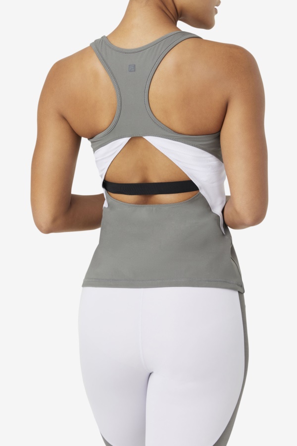 Fila Uplift Open Racerback גופיית גרגויל/לבנדר כחול