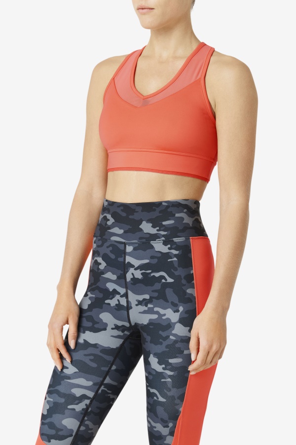 Hot Coral Uplift חזיית Racerback Fila