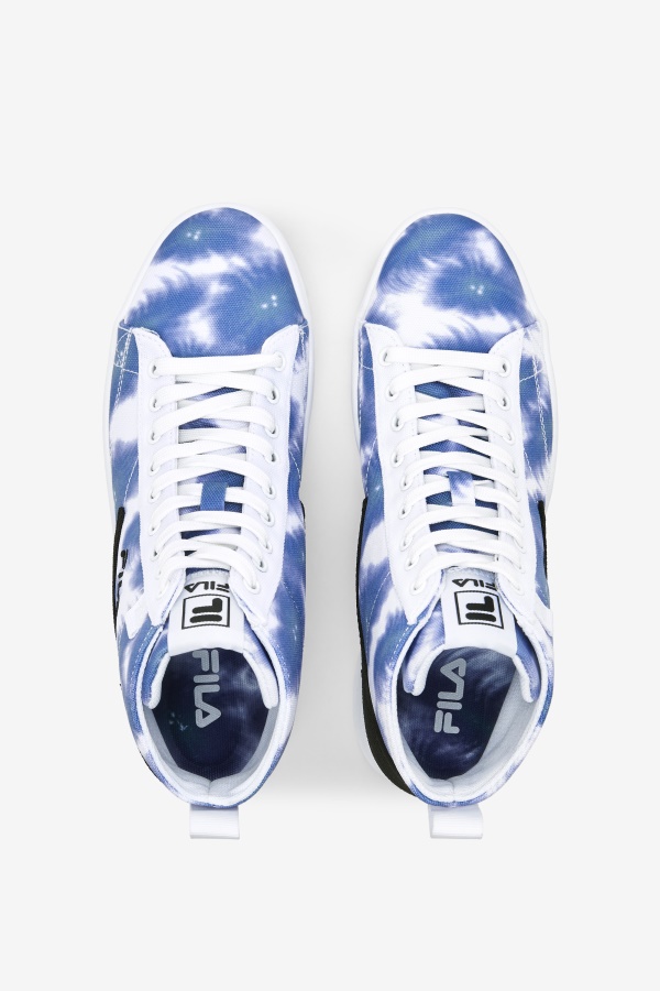 לבן/קובלט בהיר/ כחול סערה ג\'נאיו Tie Dye Fila