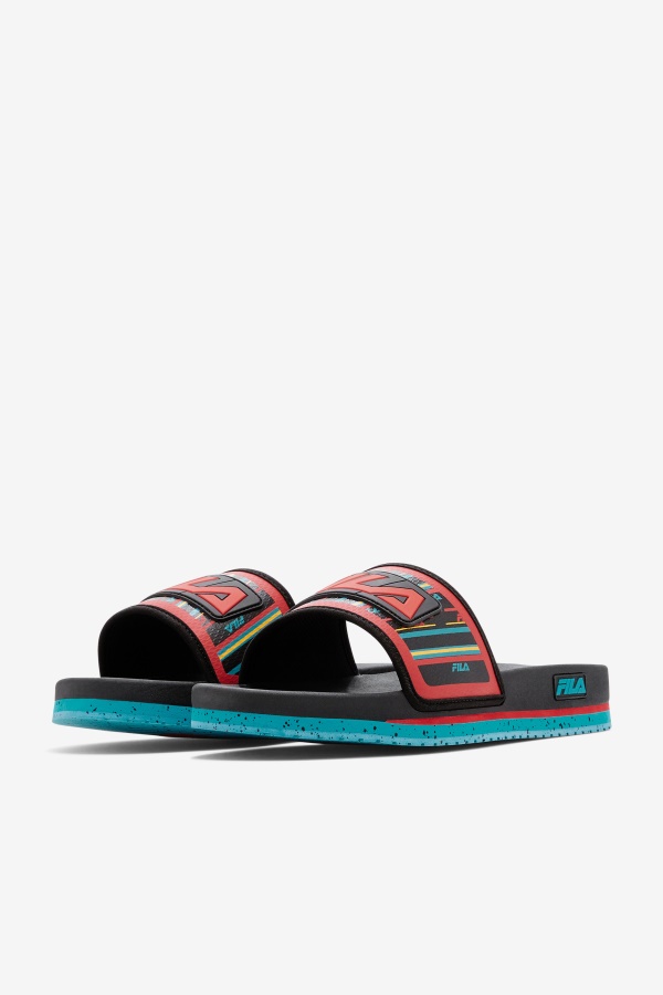 מגלשת ירחי Fila Black/capri Breeze/אדום לגברים