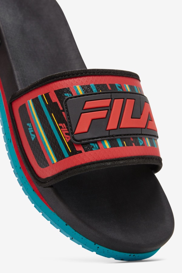 מגלשת ירחי Fila Black/capri Breeze/אדום לגברים