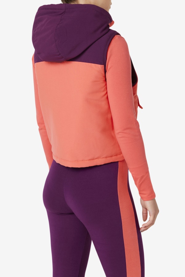 Nevaeh Half Zip Vest Fila Cayenne/סלק כבוש