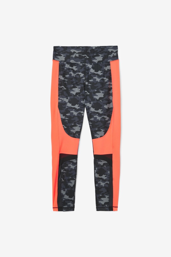 Forza Color Blocked Legging Fila Dark Camo/hot Coral/שחור