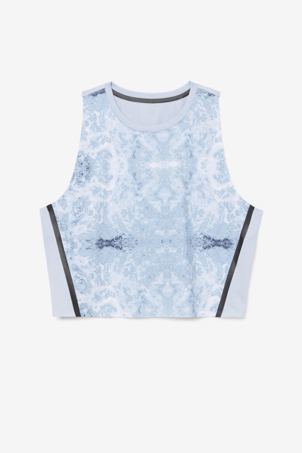 Eilou Athletic Crop Top Fila Airfleece כחול/שחור