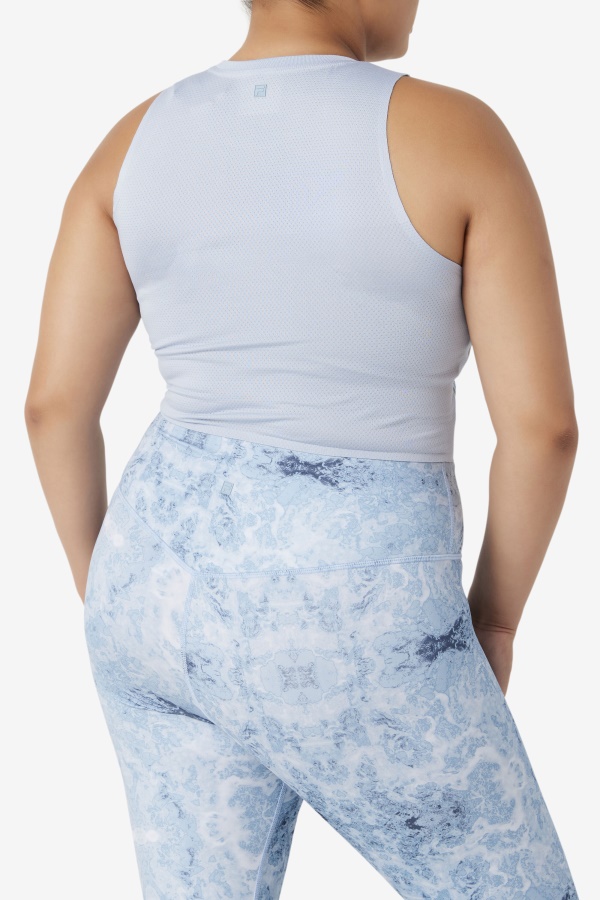Eilou Athletic Crop Top Fila Airfleece כחול/שחור