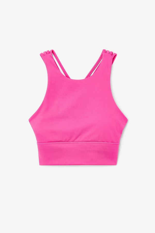 Fila Uplift חזיית ספורט גבוהה צווארון ורוד בהיר