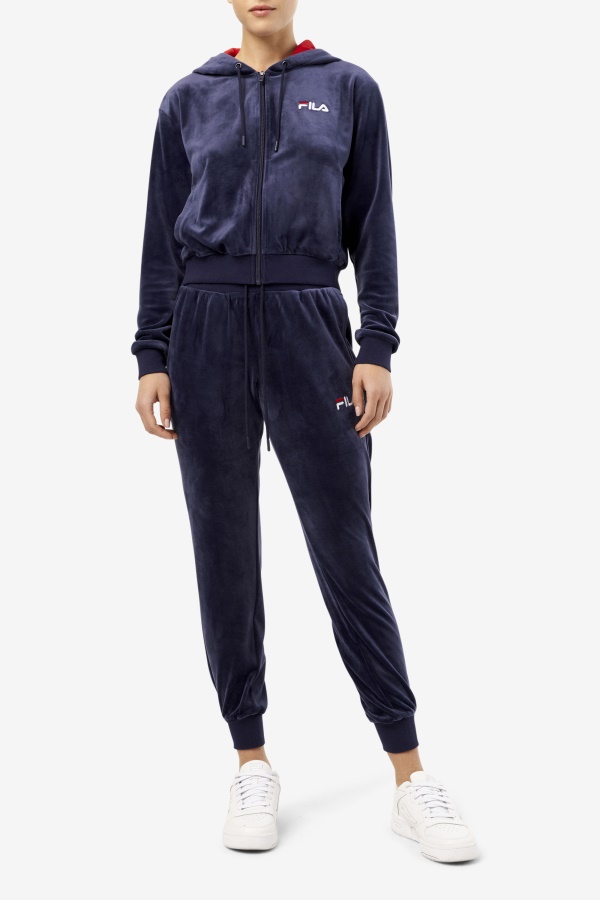 נייבי Zura Velour Jogger Queue
