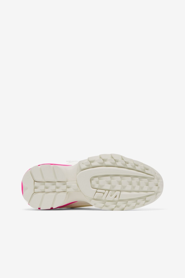 Fila Women\'s Disruptor 2 Exp לבן/לבן חול/ורוד Glo