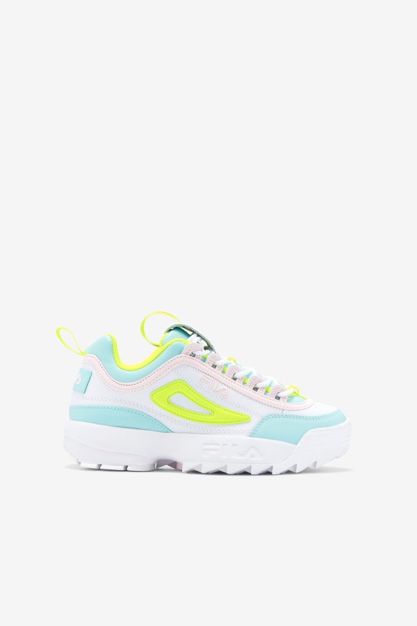Fila Little Children's Disruptor 2 פרימיום לבן/צהוב/כחול