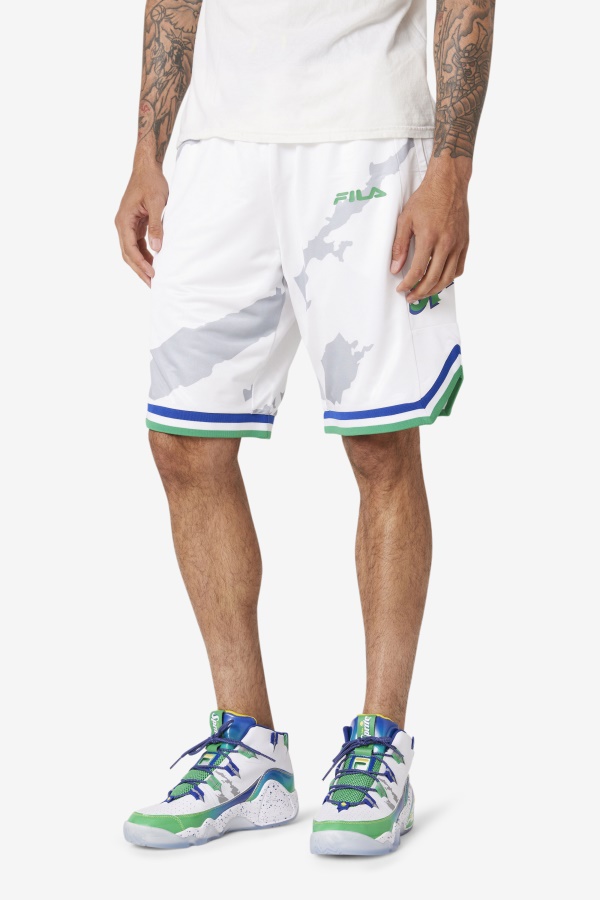 לבן/כחול/Gly Shaueit/Golden Grant Hill X Sprite Short Fille