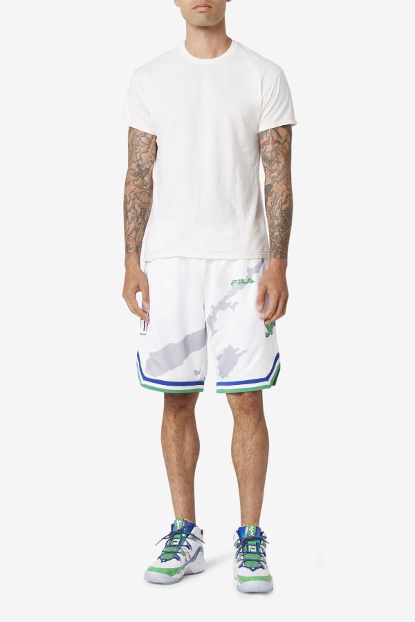 לבן/כחול/Gly Shaueit/Golden Grant Hill X Sprite Short Fille