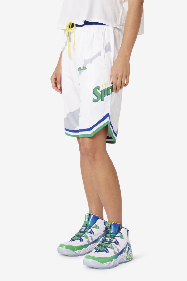 לבן/כחול/Gly Shaueit/Golden Grant Hill X Sprite Short Fille