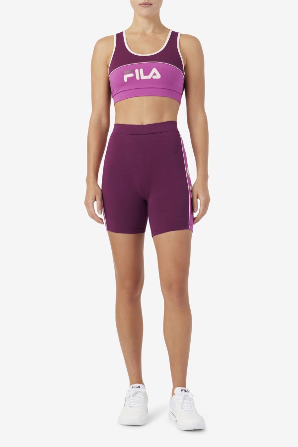 Fila Davina Bike יין ענבים קצר/רוז\'/פוטפורי
