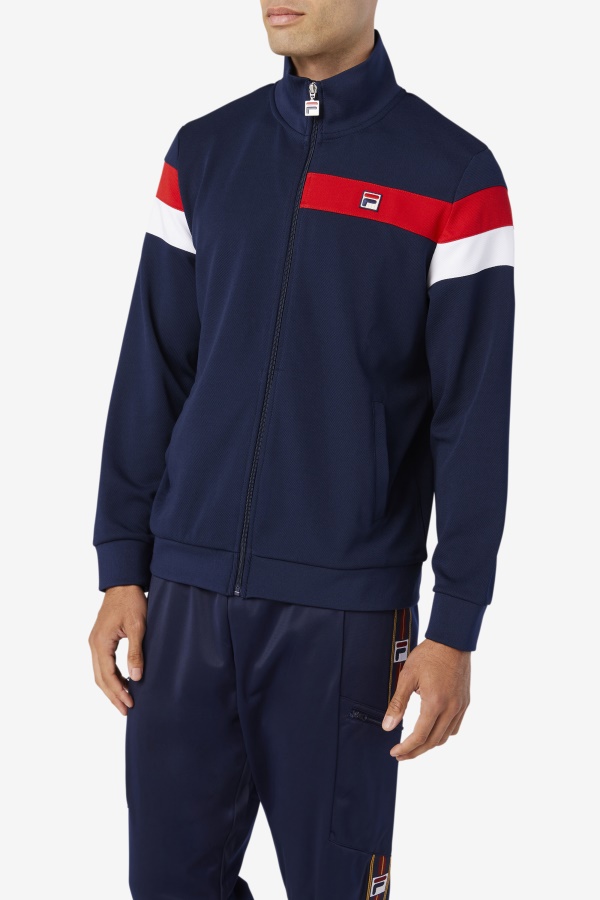 מעיל טרנינג Fila Malcolm Peacoat/אדום/לבן