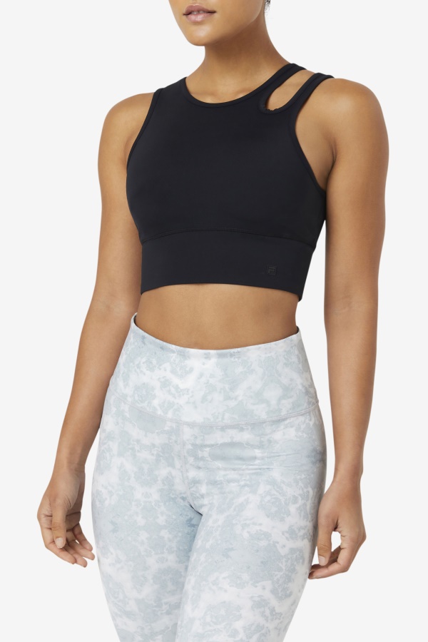 טופ חזיית חזיית ה-fila Black Uplift Slice Crop
