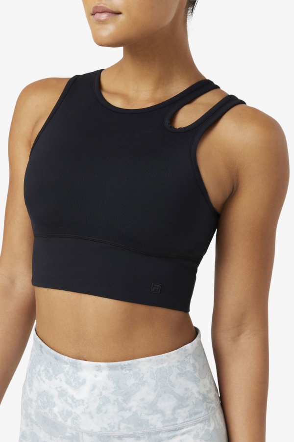 טופ חזיית חזיית ה-fila Black Uplift Slice Crop