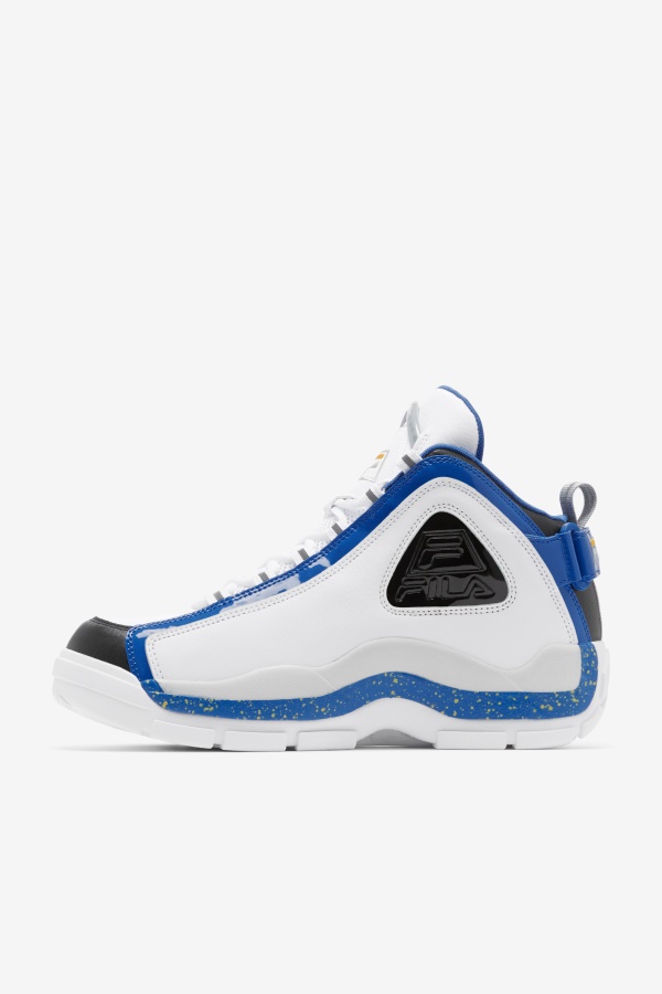 Fila Men\'s Grant Hill 2 לבן/ערפיליות כחולות/לימון
