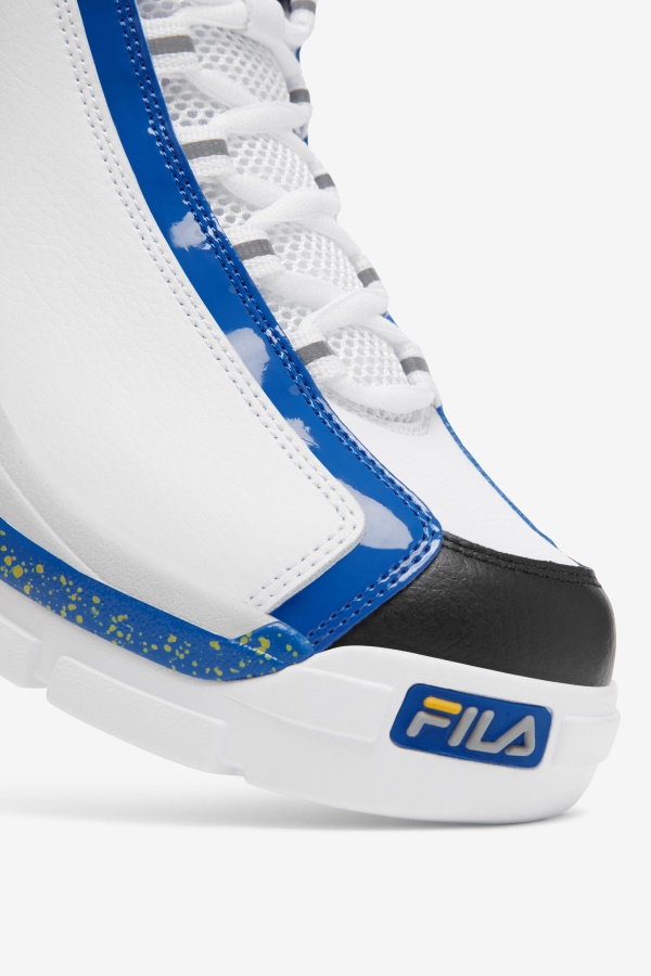 Fila Men\'s Grant Hill 2 לבן/ערפיליות כחולות/לימון