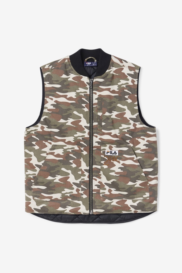 הדפס Fila Camo/אפוד 2pac שחור
