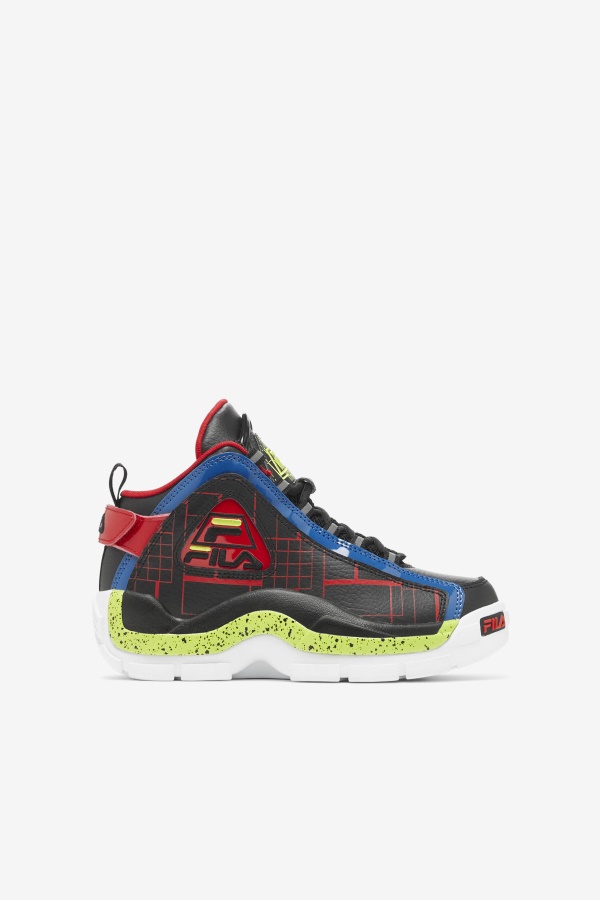 Fila Little Kids' Grant Hill 2 שחור/כחול/אדום