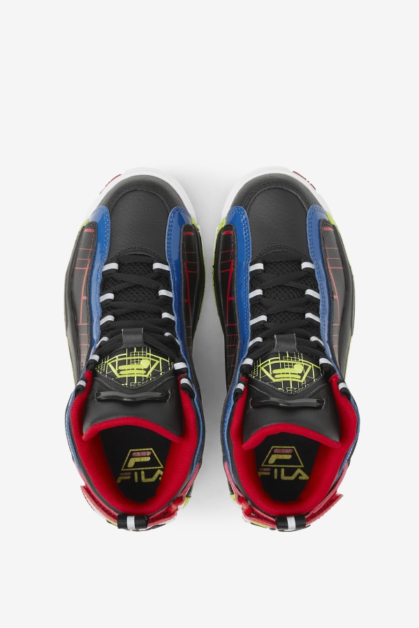 Fila Little Kids\' Grant Hill 2 שחור/כחול/אדום